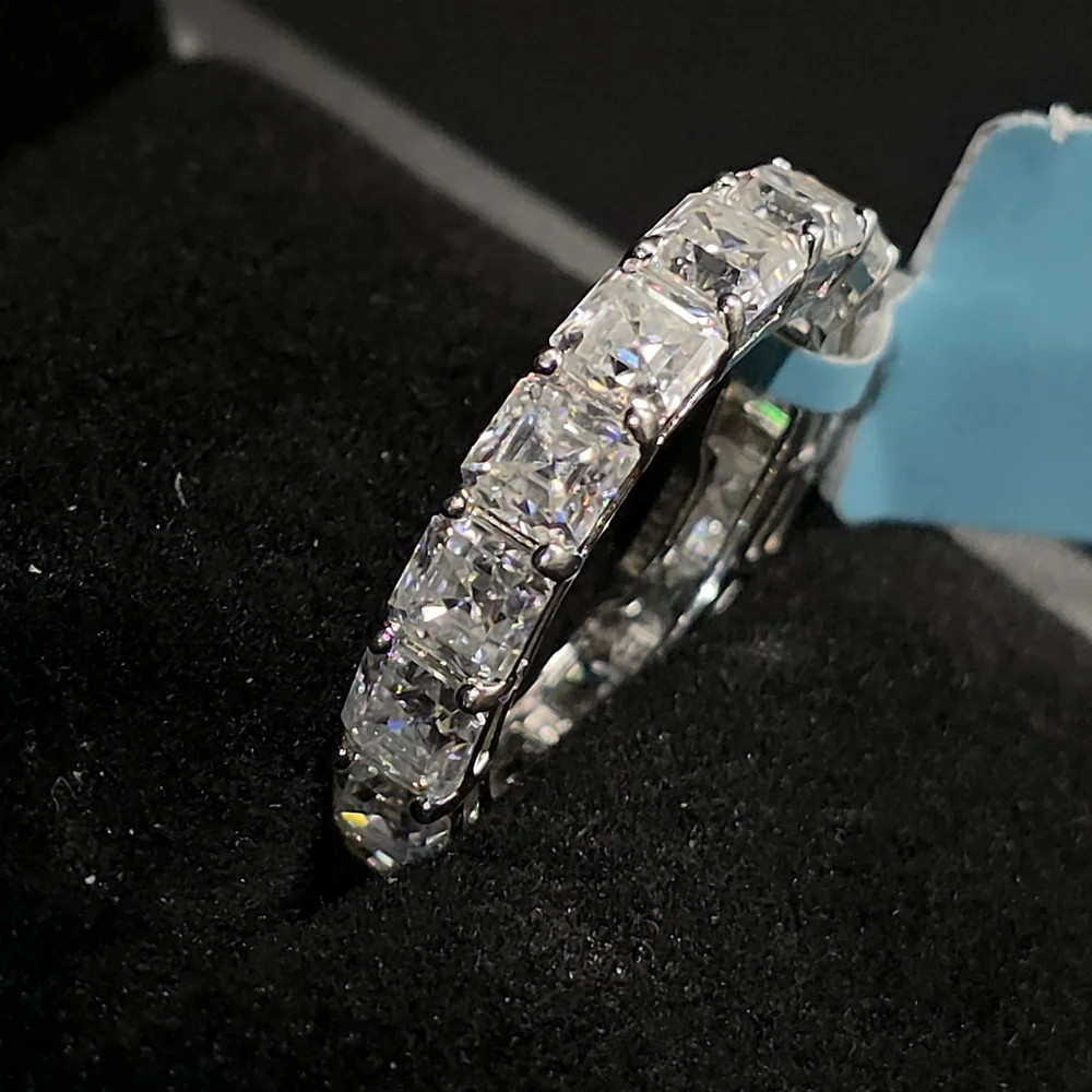 💎 Moissanite Eternity Band – Sterling Silver | 6.62 CTW 💎 - Picture 2 of 6